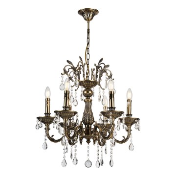 Brilagi - Chandelier on a chain CLASSIC 6xE14/60W/230V brass