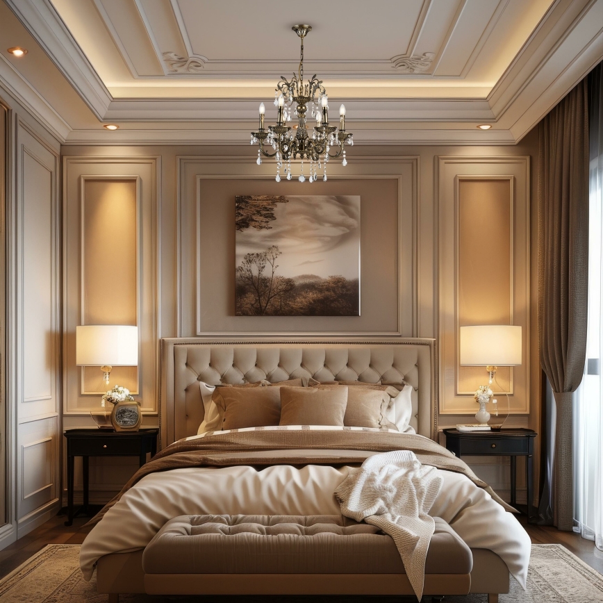 Brilagi - Chandelier on a chain CLASSIC 6xE14/60W/230V brass