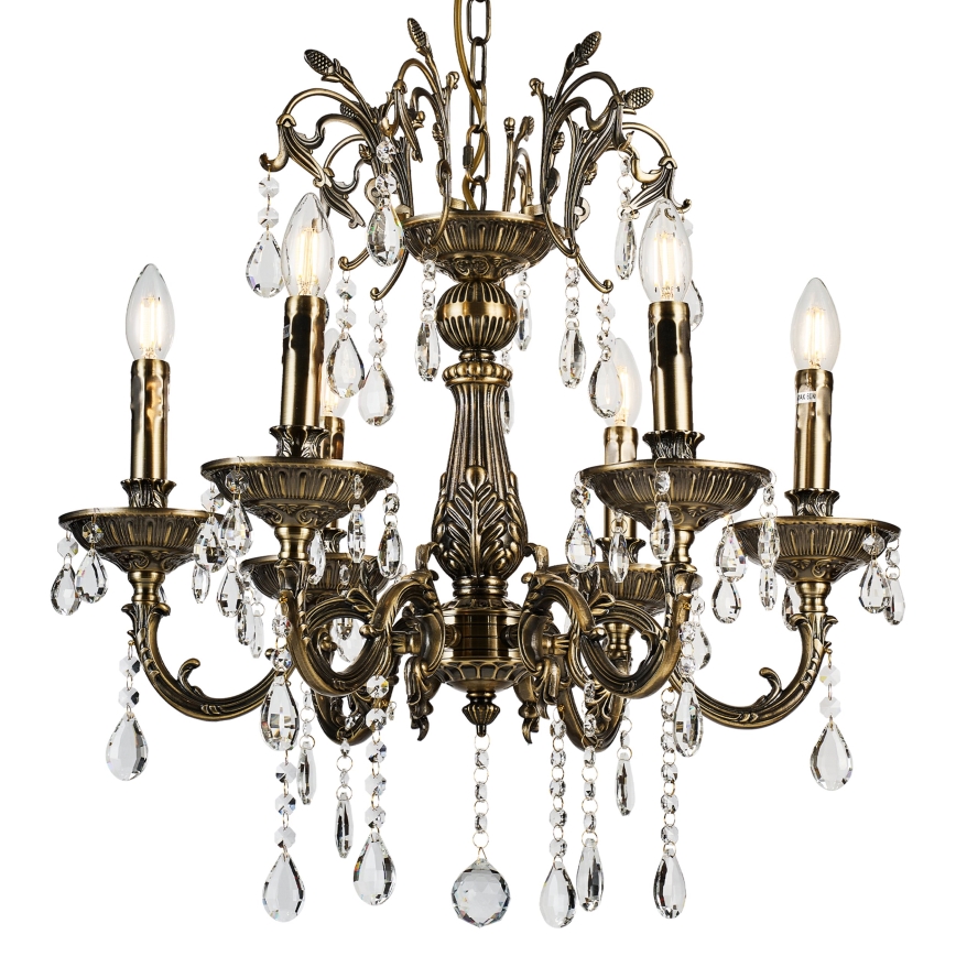Brilagi - Chandelier on a chain CLASSIC 6xE14/60W/230V brass