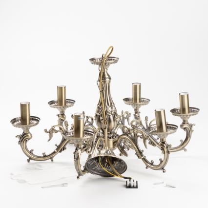 Brilagi - Chandelier on a chain CLASSIC 6xE14/60W/230V brass