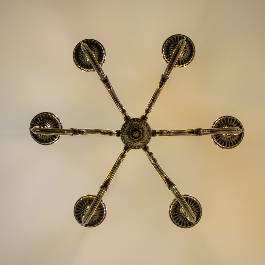 Brilagi - Chandelier on a chain CLASSIC 6xE14/60W/230V brass