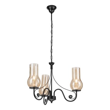 Brilagi - Chandelier on a chain COTTAGE 3xE14/40W/230V black/brown
