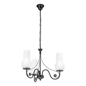 Brilagi - Chandelier on a chain COTTAGE 3xE14/40W/230V black/white