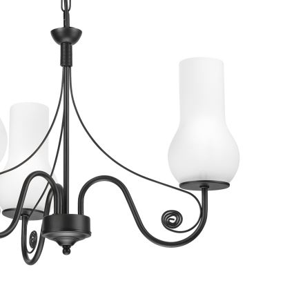 Brilagi - Chandelier on a chain COTTAGE 3xE14/40W/230V black/white