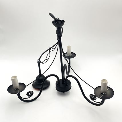 Brilagi - Chandelier on a chain COTTAGE 3xE14/40W/230V black/white