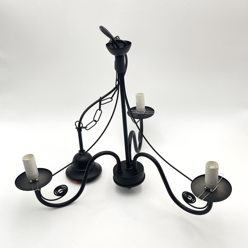 Brilagi - Chandelier on a chain COTTAGE 3xE14/40W/230V black/white