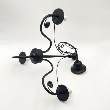Brilagi - Chandelier on a chain COTTAGE 3xE14/40W/230V black/white