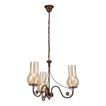 Brilagi - Chandelier on a chain COTTAGE 3xE14/40W/230V brown