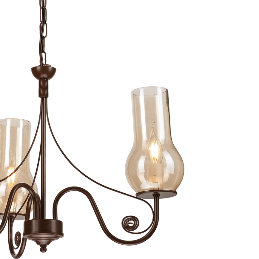 Brilagi - Chandelier on a chain COTTAGE 3xE14/40W/230V brown