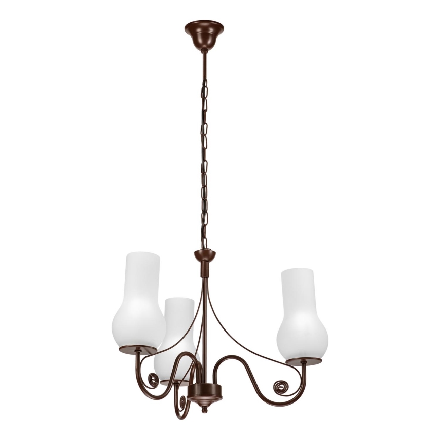Brilagi - Chandelier on a chain COTTAGE 3xE14/40W/230V brown/white