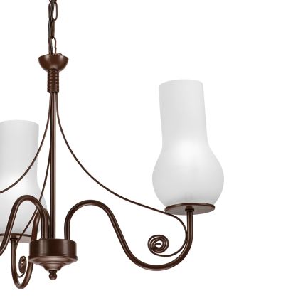Brilagi - Chandelier on a chain COTTAGE 3xE14/40W/230V brown/white