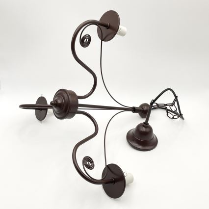 Brilagi - Chandelier on a chain COTTAGE 3xE14/40W/230V brown/white