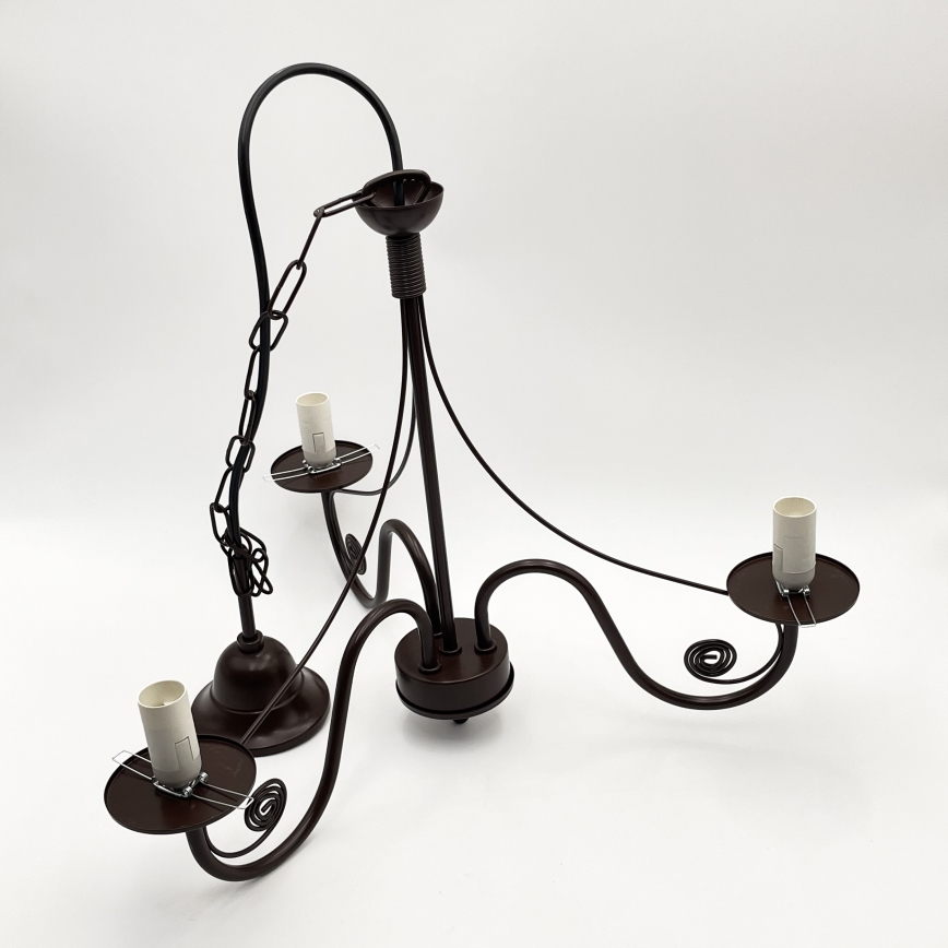 Brilagi - Chandelier on a chain COTTAGE 3xE14/40W/230V brown/white