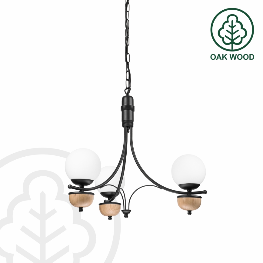 Brilagi - Chandelier on a chain COTTAGE 3xG9/40W/230V beech/white
