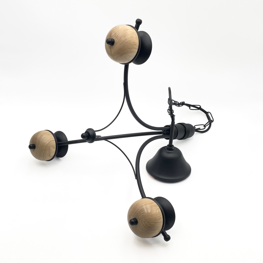 Brilagi - Chandelier on a chain COTTAGE 3xG9/40W/230V beech/white