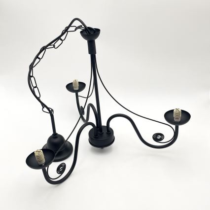 Brilagi - Chandelier on a chain COTTAGE 3xG9/40W/230V black/white