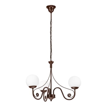 Brilagi - Chandelier on a chain COTTAGE 3xG9/40W/230V brown/white