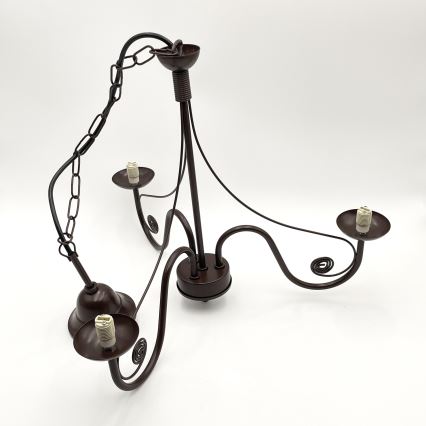 Brilagi - Chandelier on a chain COTTAGE 3xG9/40W/230V brown/white