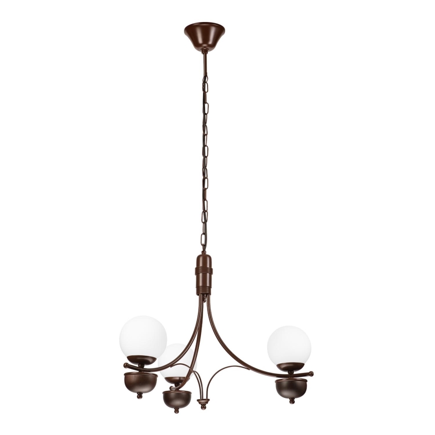 Brilagi - Chandelier on a chain COTTAGE 3xG9/40W/230V oak/white