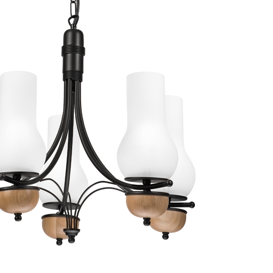 Brilagi - Chandelier on a chain COTTAGE 5xE14/40W/230V beech/white