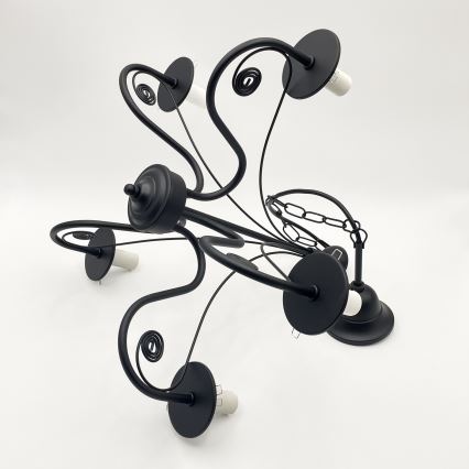 Brilagi - Chandelier on a chain COTTAGE 5xE14/40W/230V black/brown