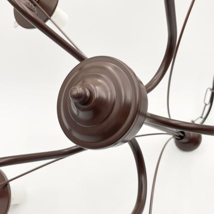 Brilagi - Chandelier on a chain COTTAGE 5xE14/40W/230V brown/white