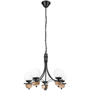 Brilagi - Chandelier on a chain COTTAGE 5xG9/40W/230V beech/white