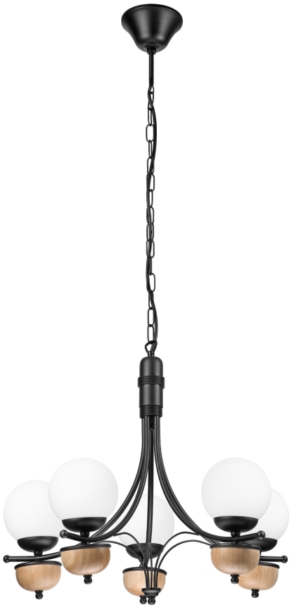 Brilagi - Chandelier on a chain COTTAGE 5xG9/40W/230V beech/white