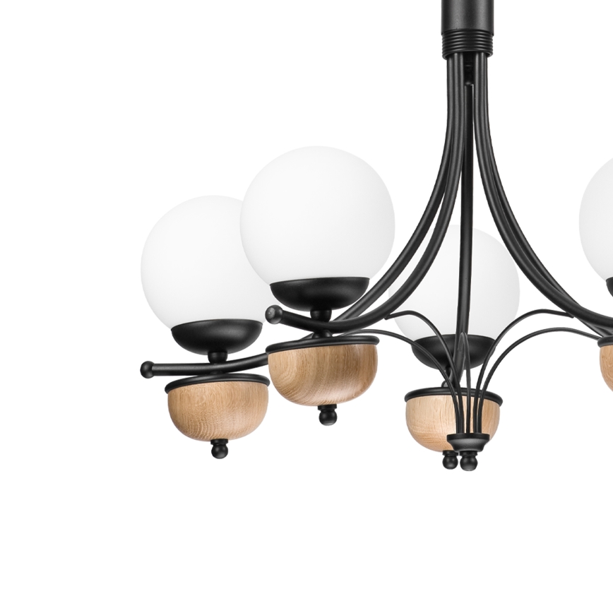 Brilagi - Chandelier on a chain COTTAGE 5xG9/40W/230V beech/white