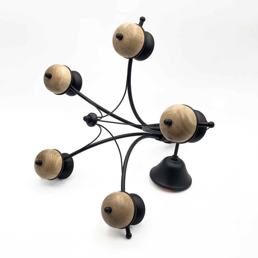 Brilagi - Chandelier on a chain COTTAGE 5xG9/40W/230V beech/white