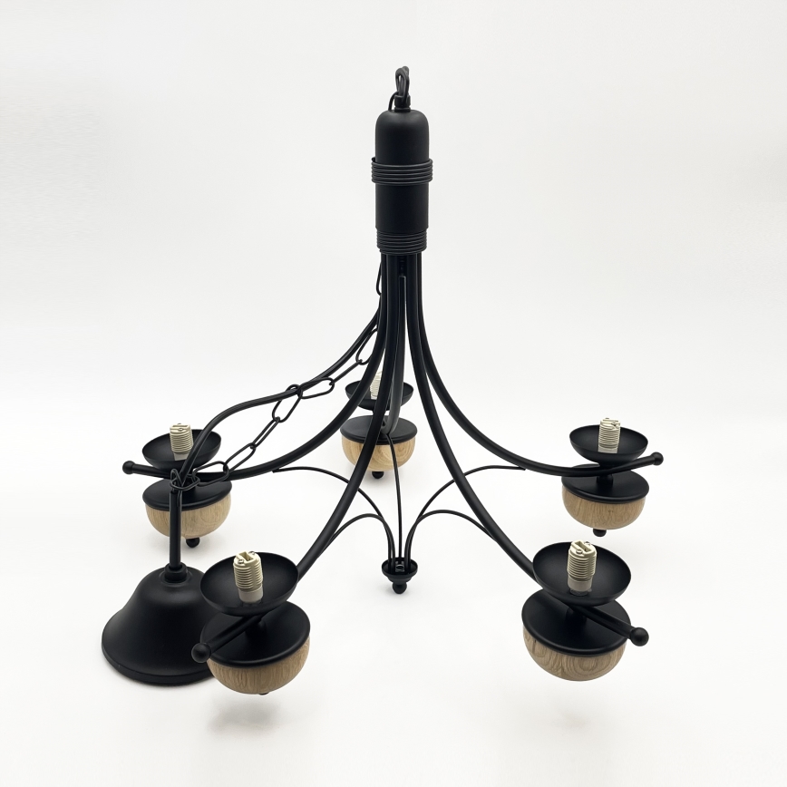 Brilagi - Chandelier on a chain COTTAGE 5xG9/40W/230V beech/white