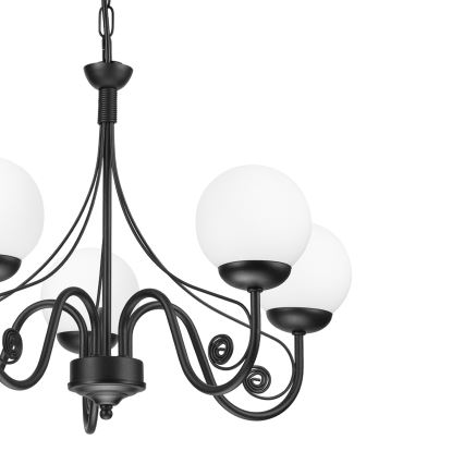 Brilagi - Chandelier on a chain COTTAGE 5xG9/40W/230V black/white