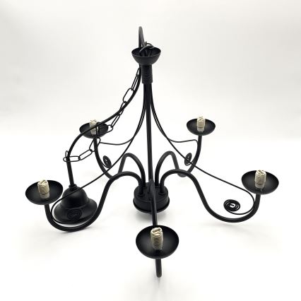 Brilagi - Chandelier on a chain COTTAGE 5xG9/40W/230V black/white