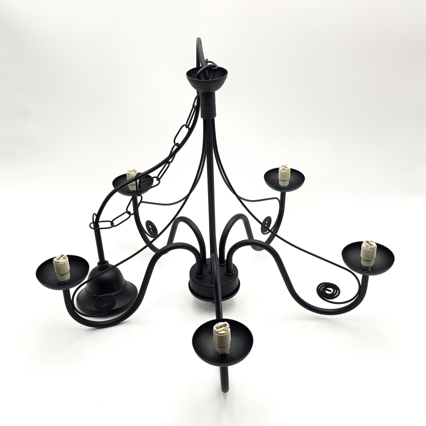 Brilagi - Chandelier on a chain COTTAGE 5xG9/40W/230V black/white