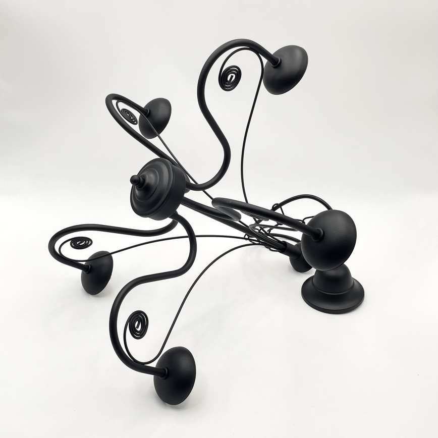 Brilagi - Chandelier on a chain COTTAGE 5xG9/40W/230V black/white