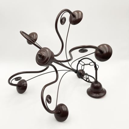 Brilagi - Chandelier on a chain COTTAGE 5xG9/40W/230V brown/white