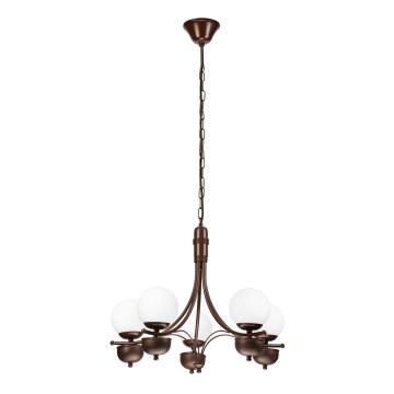 Brilagi - Chandelier on a chain COTTAGE 5xG9/40W/230V oak/white