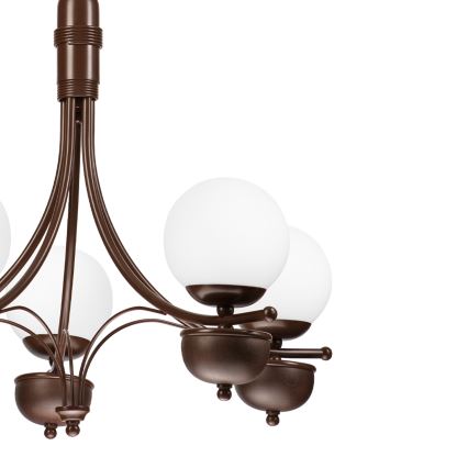 Brilagi - Chandelier on a chain COTTAGE 5xG9/40W/230V oak/white
