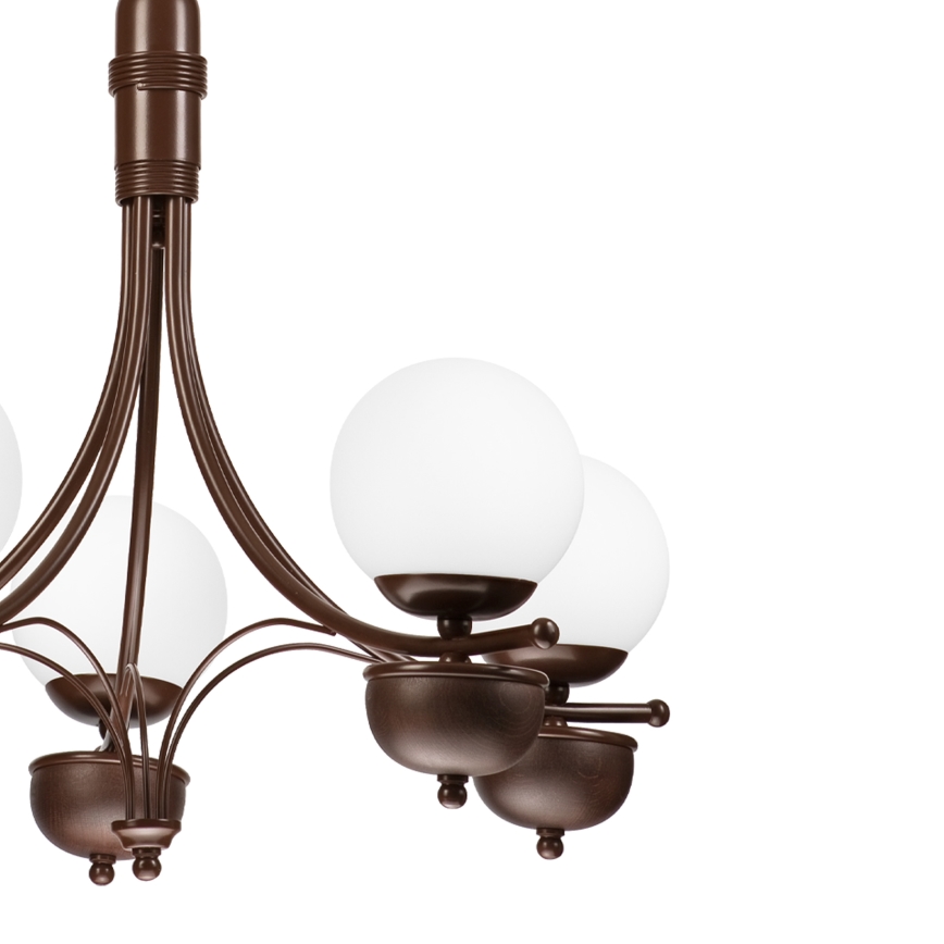 Brilagi - Chandelier on a chain COTTAGE 5xG9/40W/230V oak/white