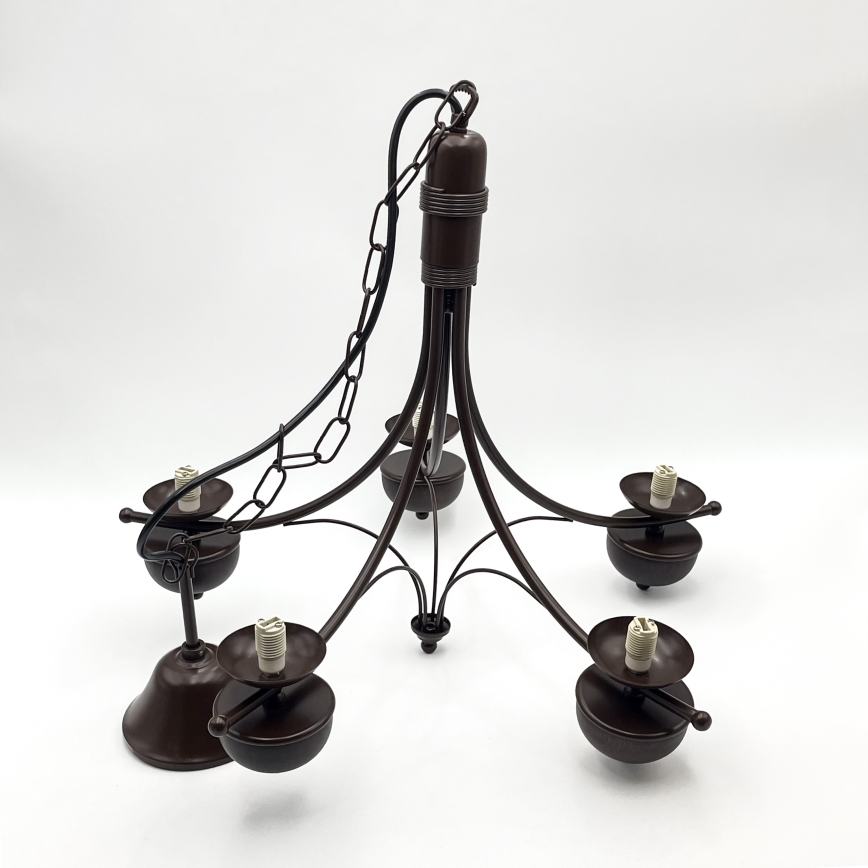 Brilagi - Chandelier on a chain COTTAGE 5xG9/40W/230V oak/white