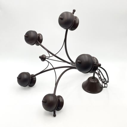 Brilagi - Chandelier on a chain COTTAGE 5xG9/40W/230V oak/white