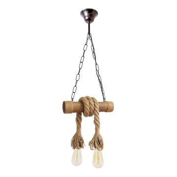 Brilagi - Chandelier on a chain KOS 2xE27/60W/230V beech