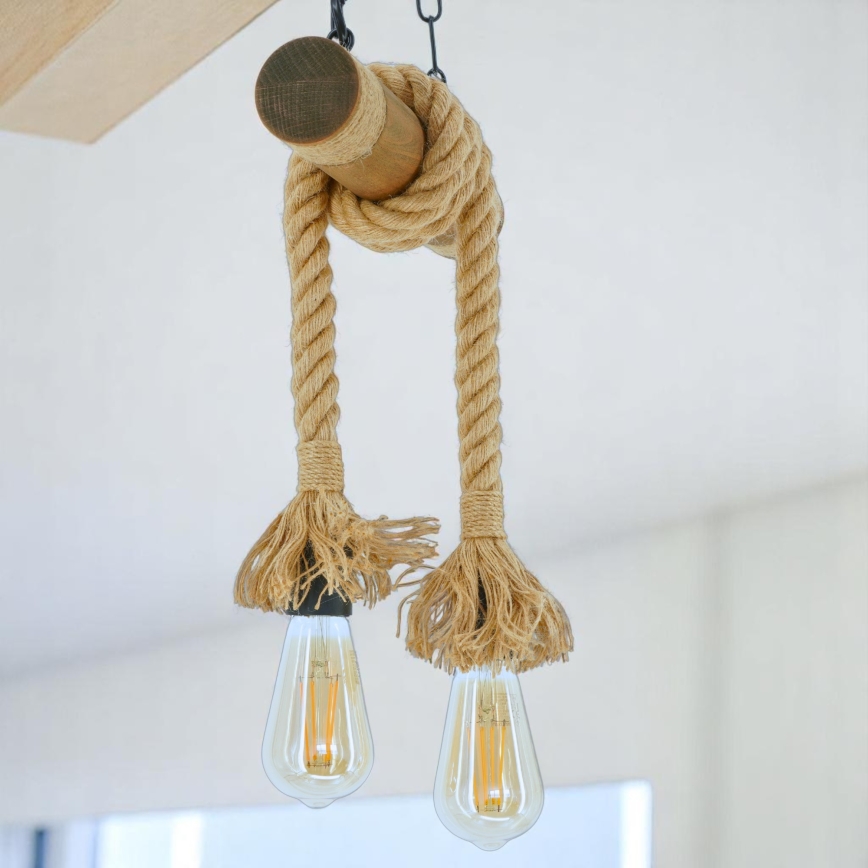 Brilagi - Chandelier on a chain KOS 2xE27/60W/230V beech
