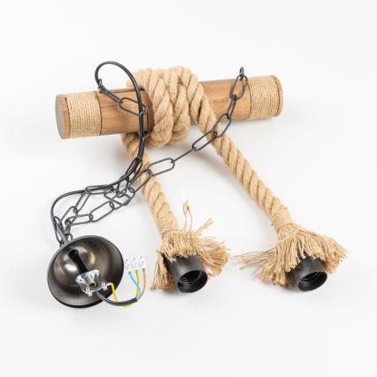 Brilagi - Chandelier on a chain KOS 2xE27/60W/230V beech