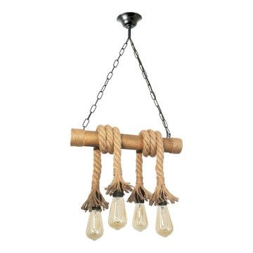 Brilagi - Chandelier on a chain KOS 4xE27/60W/230V beech