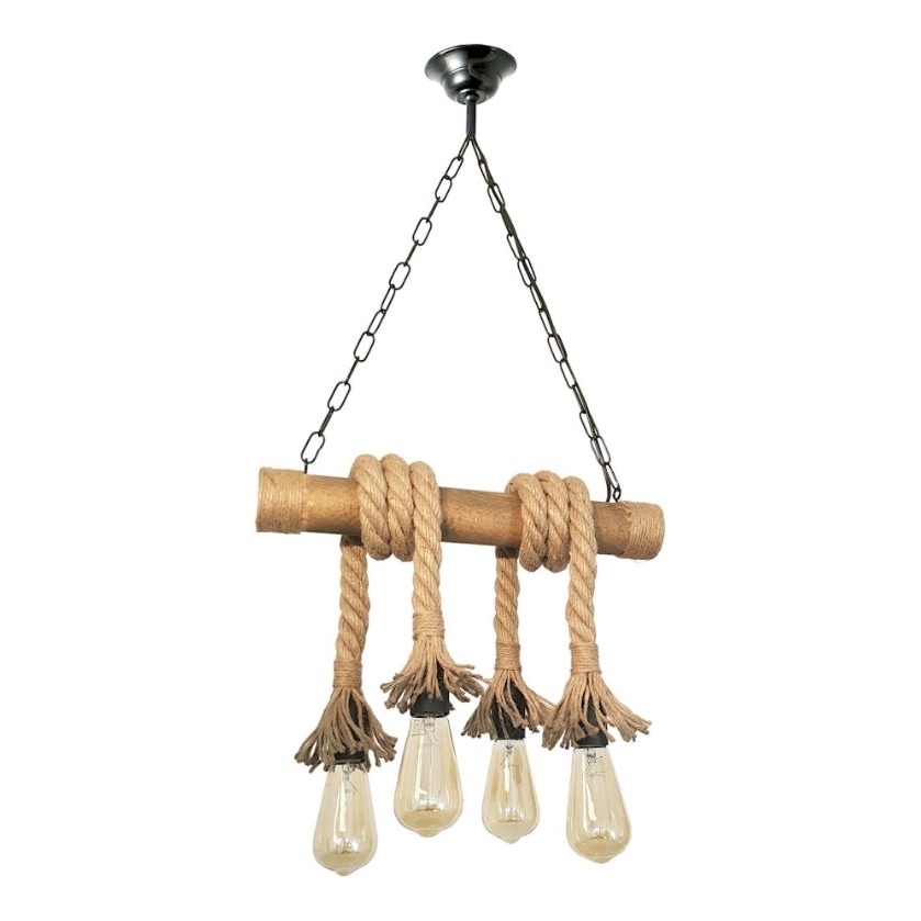 Brilagi - Chandelier on a chain KOS 4xE27/60W/230V beech