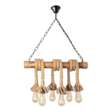 Brilagi - Chandelier on a chain KOS 6xE27/60W/230V beech
