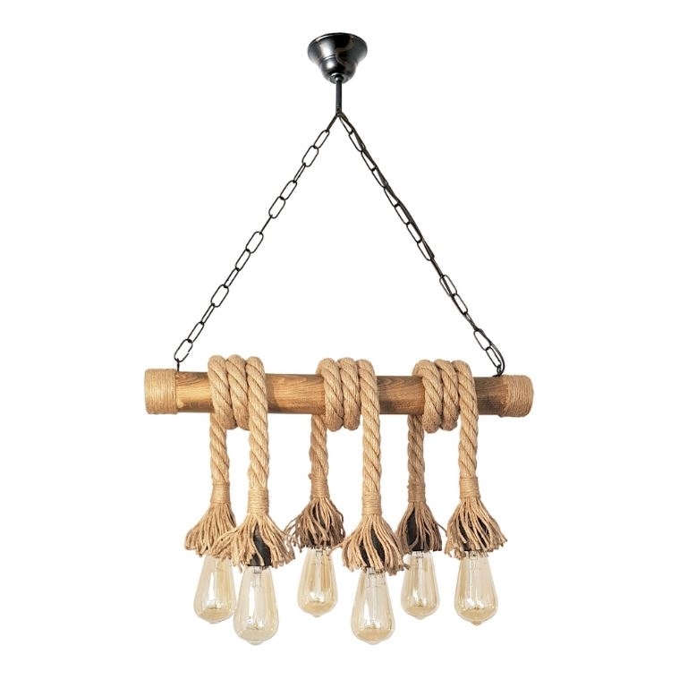 Brilagi - Chandelier on a chain KOS 6xE27/60W/230V beech