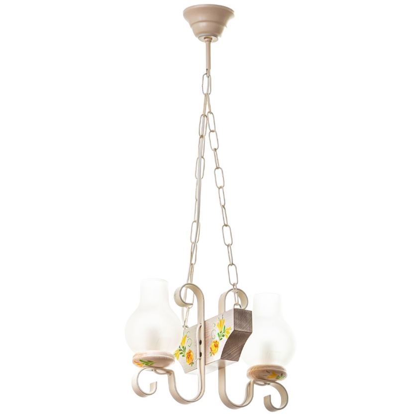 Brilagi - Chandelier on a chain QUEEN 2xE14/40W/230V beech/creamy