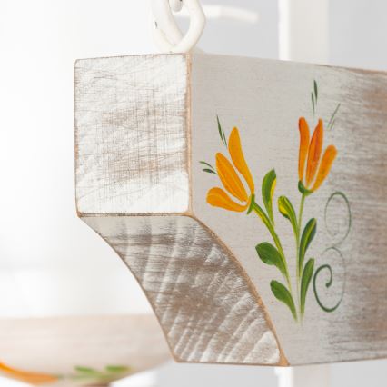 Brilagi - Chandelier on a chain QUEEN 2xE14/40W/230V beech/creamy